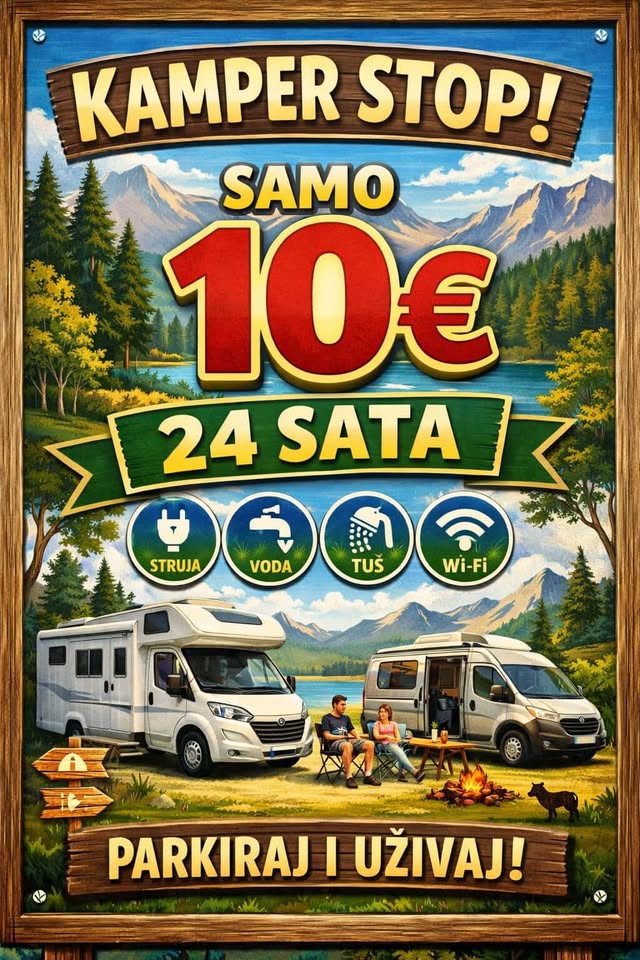 Kamper Stop — samo 10€ / 24 sata